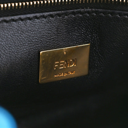 Fendi Patent Mini Plexi Handle Peekaboo Iconic Satchel Black Blue 7 of 10