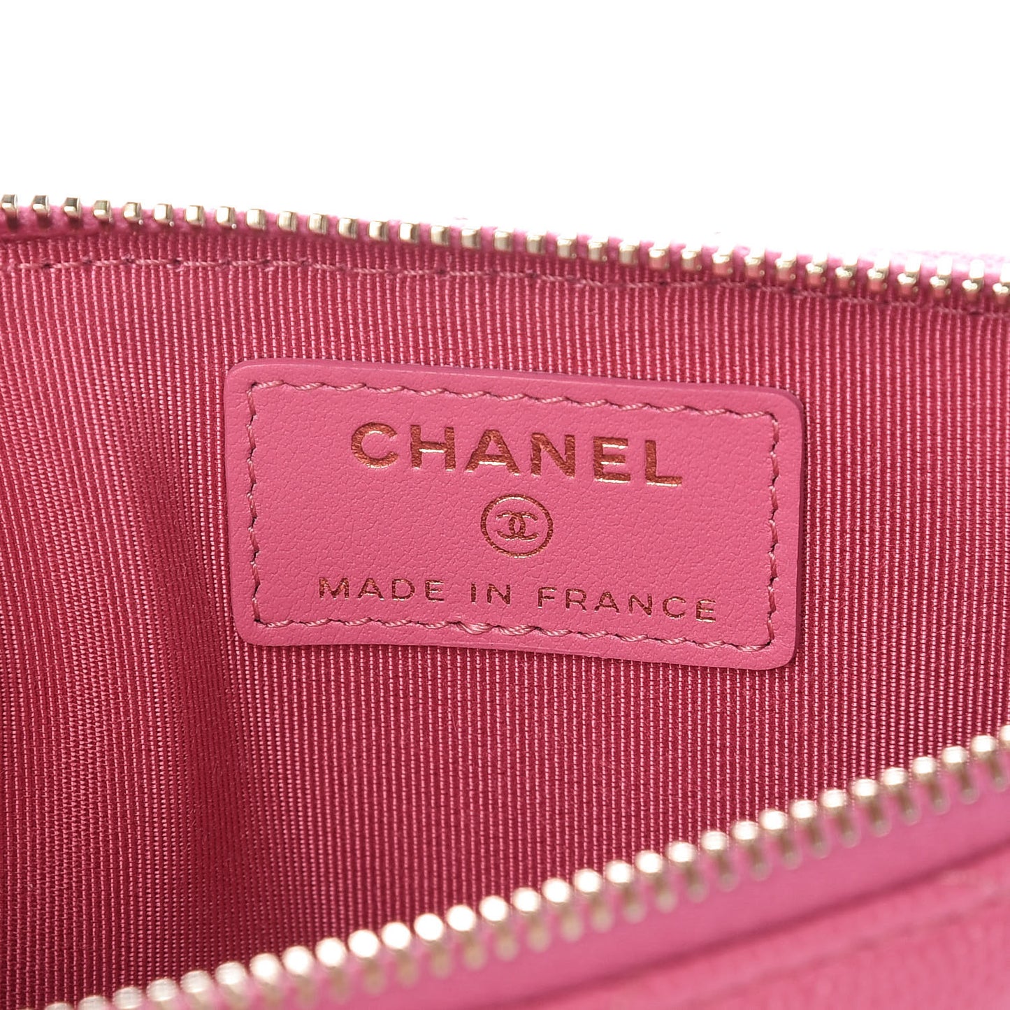 Caviar Quilted Classic Flat Wallet Pouch Pink