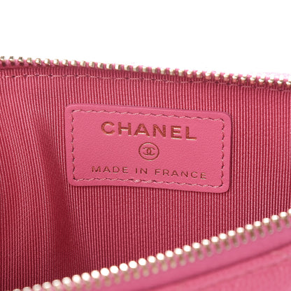 Chanel Caviar Quilted Classic Flat Wallet Pouch Pink 6 of 12