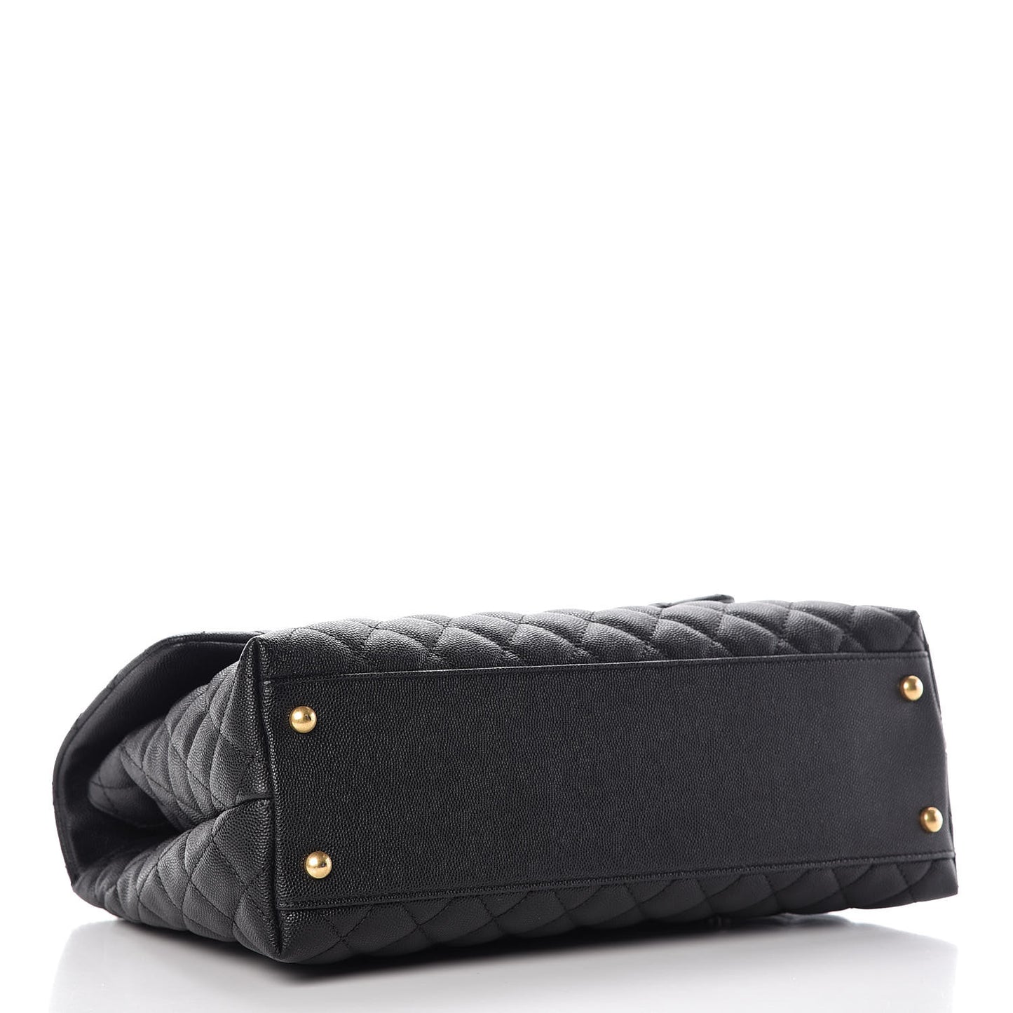 Caviar Quilted Medium Coco Handle Flap Black