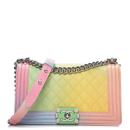 Chanel Caviar Quilted Medium Cuba Rainbow Boy Flap Multicolor 1 of 7