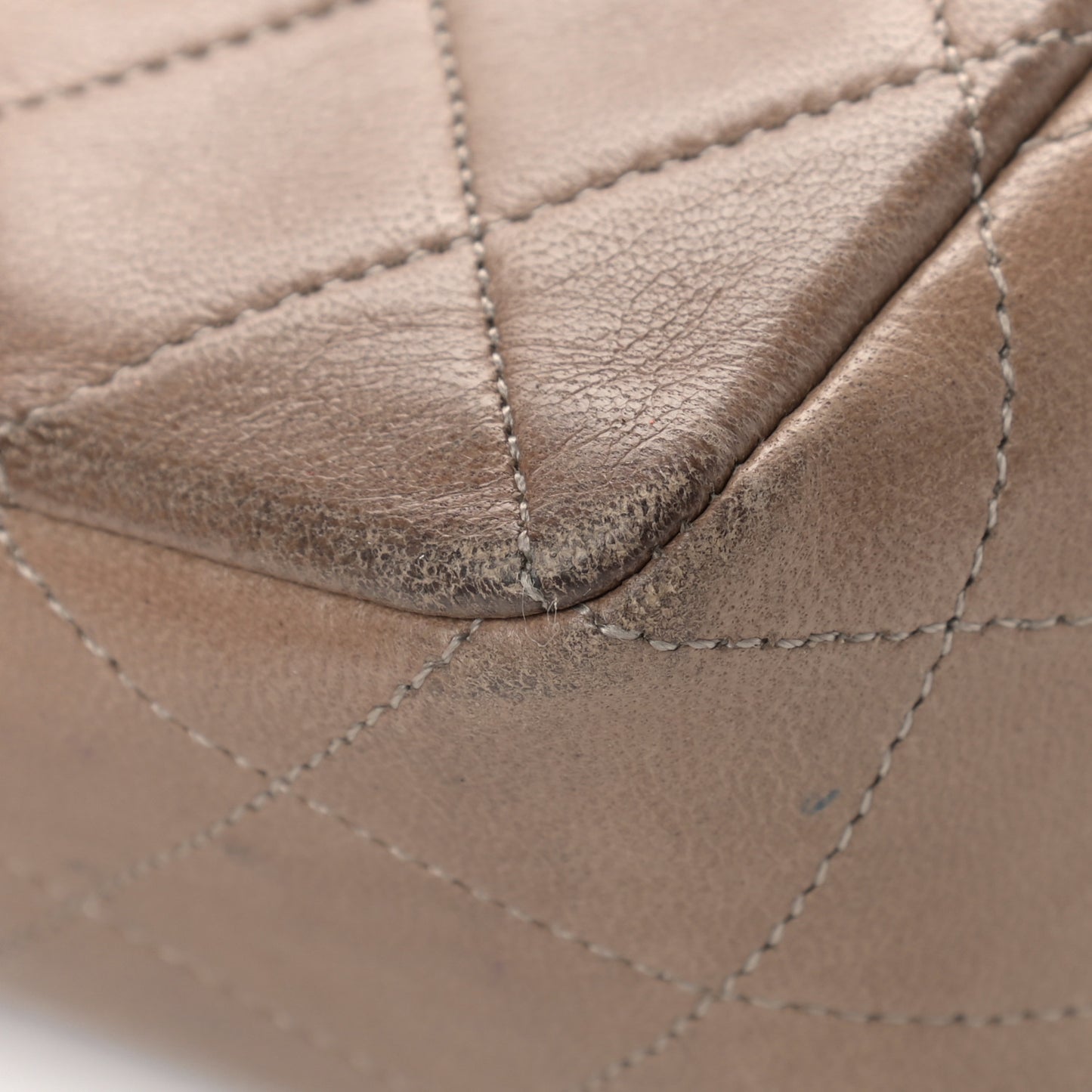 Lambskin Quilted Small Single Flap Dark Beige