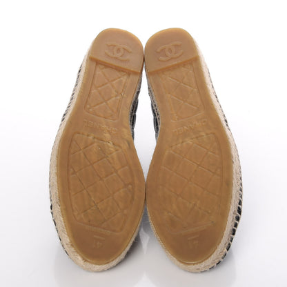 Chanel Lambskin Quilted CC Chain Espadrilles 41 Black 5 of 10