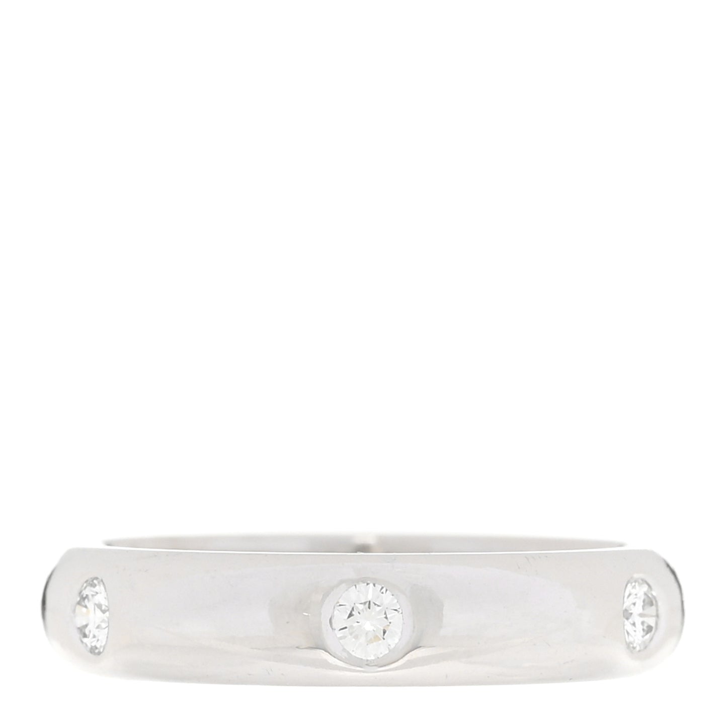 18K White Gold 6 Diamond Stella Band Ring 50 5.25