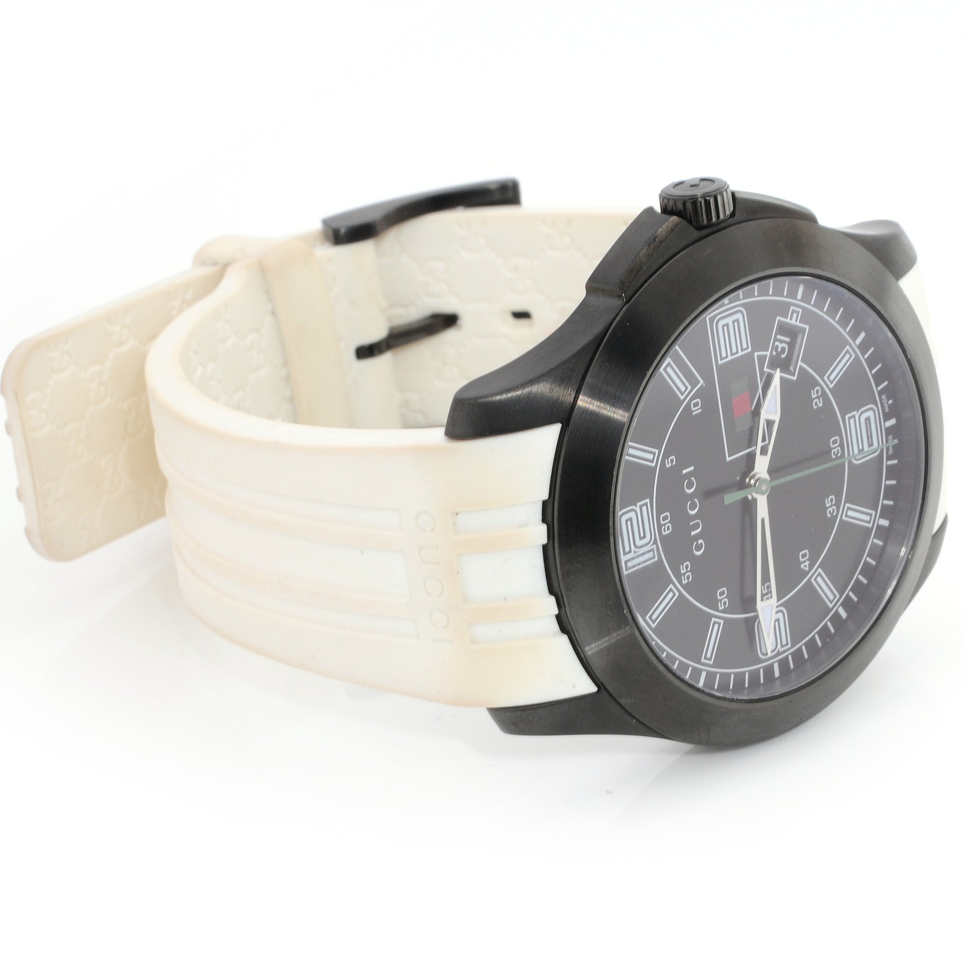 Gucci PVD Stainless Steel Rubber 44mm G-Timeless Quartz Watch Black 4 of 6