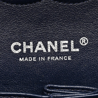 Chanel Caviar Quilted Medium Double Flap Navy 6 of 10