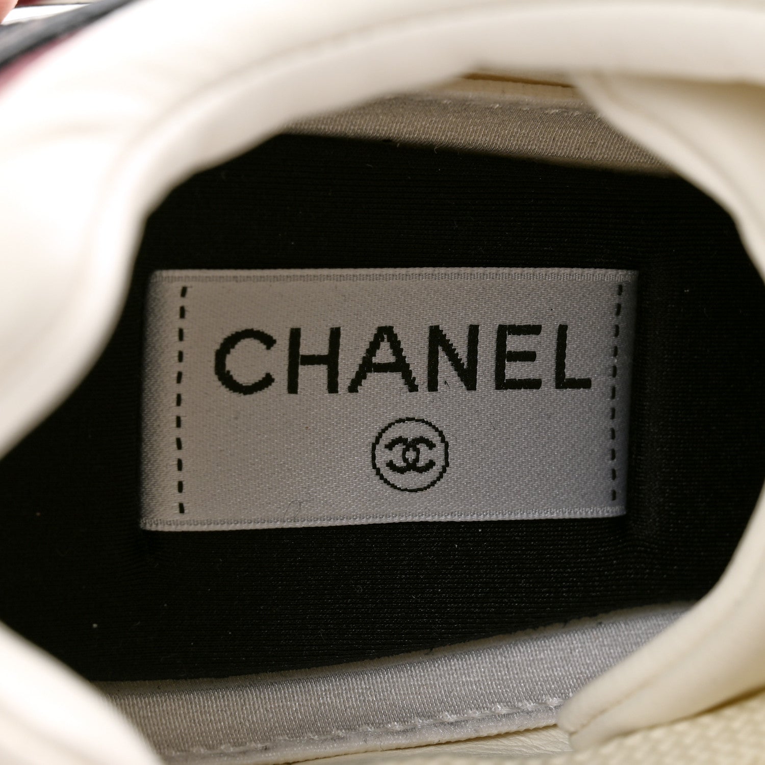 Chanel Calfskin CC Sneakers 40.5 Burgundy White 7 of 8