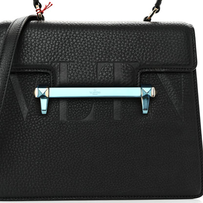 Valentino Garavani Grainy Calfskin Embossed VLTN Uptown Top Handle Bag Black 7 of 10