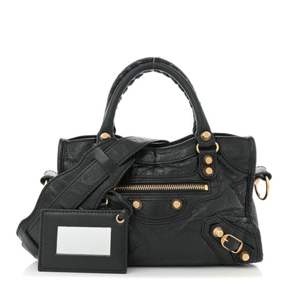 Balenciaga Agneau Giant 12 Gold Hardware Mini City Black 3 of 14