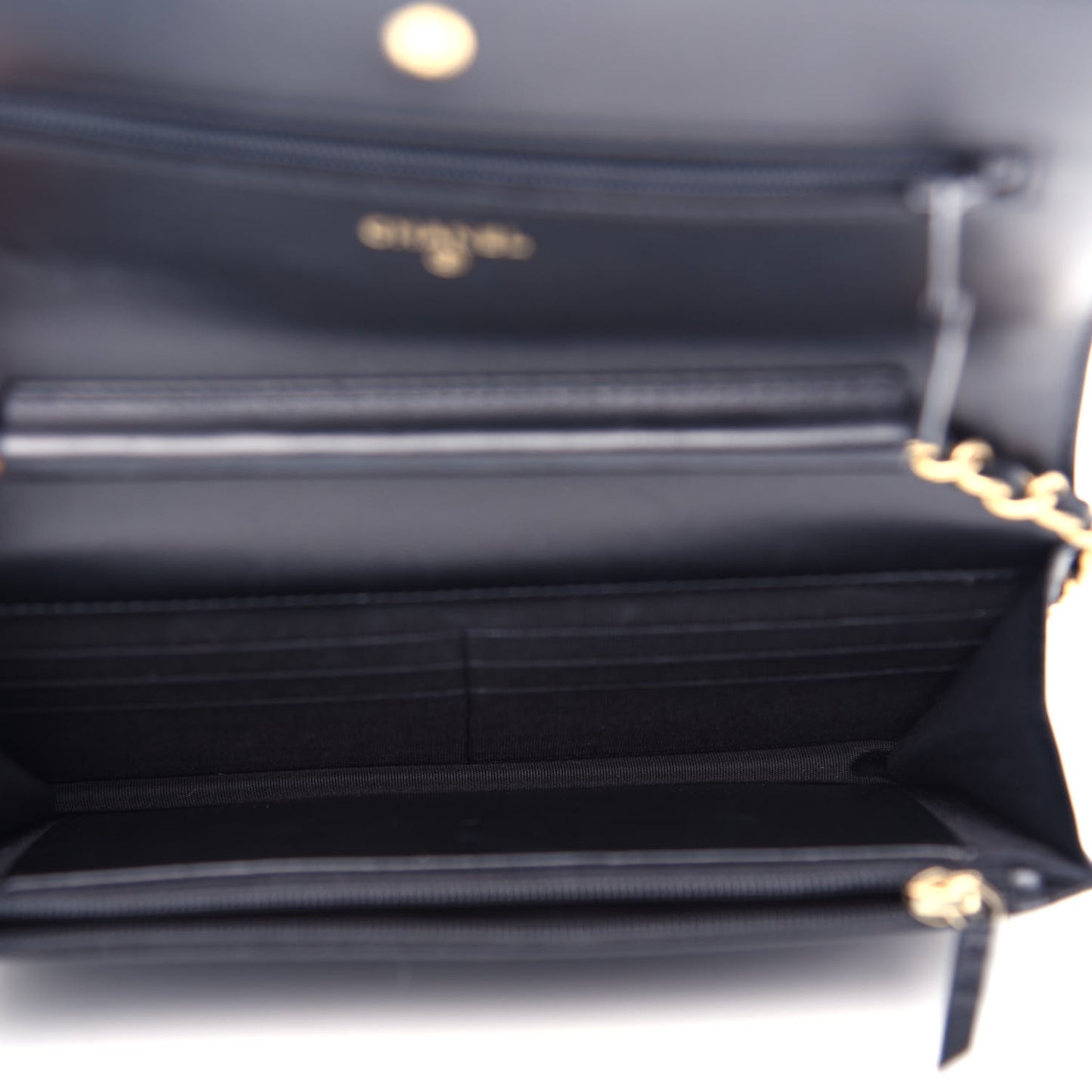 Lambskin Quilted Boy Wallet On Chain WOC Black