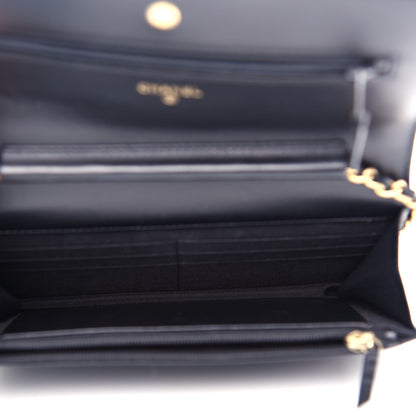 Chanel Lambskin Quilted Boy Wallet On Chain WOC Black 5 of 12