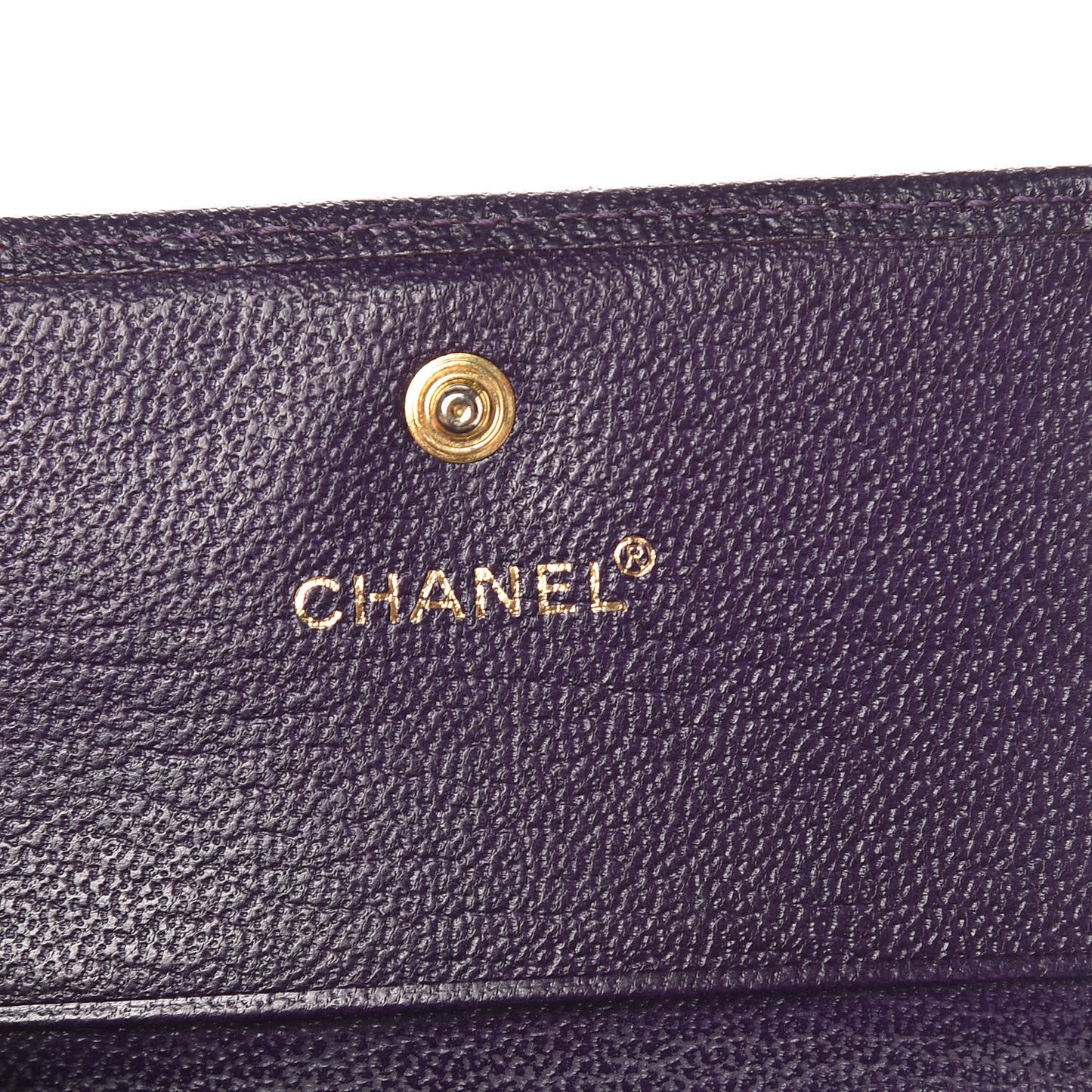 Goatskin Compact Double Sided Wallet Purple