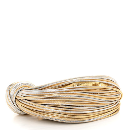 Bottega Veneta Tubular Laminated Lambskin Mini Jodie Gold Silver 4 of 9