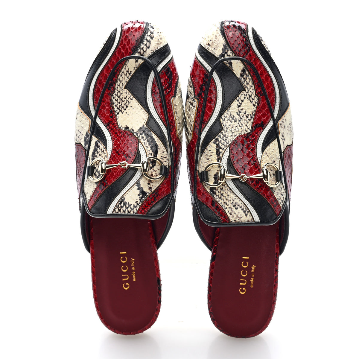 Gucci Snakeskin Womens Princetown Slippers 37.5 Multicolor 5 of 9