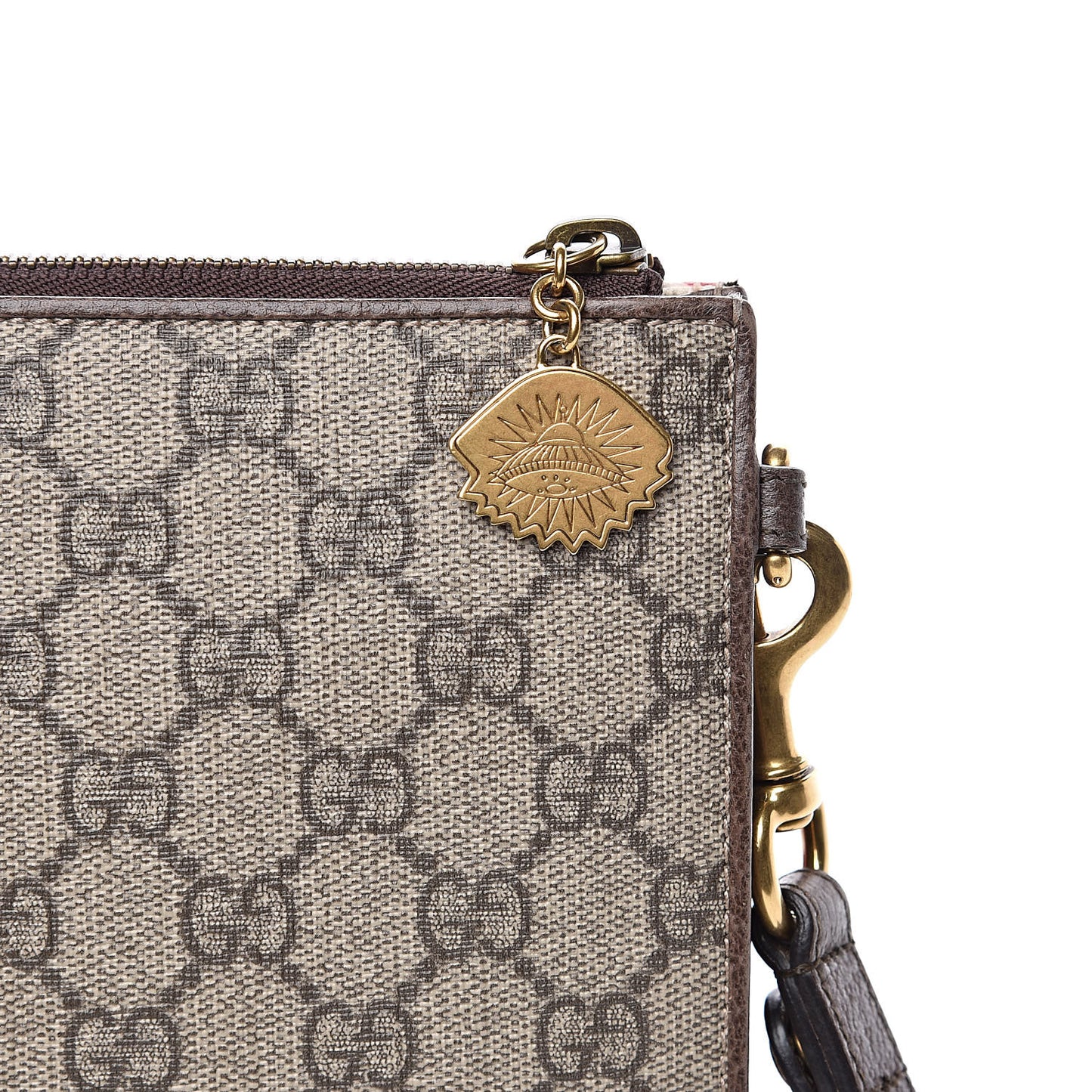 GG Supreme Monogram Courrier Documents Holder Beige New Acero