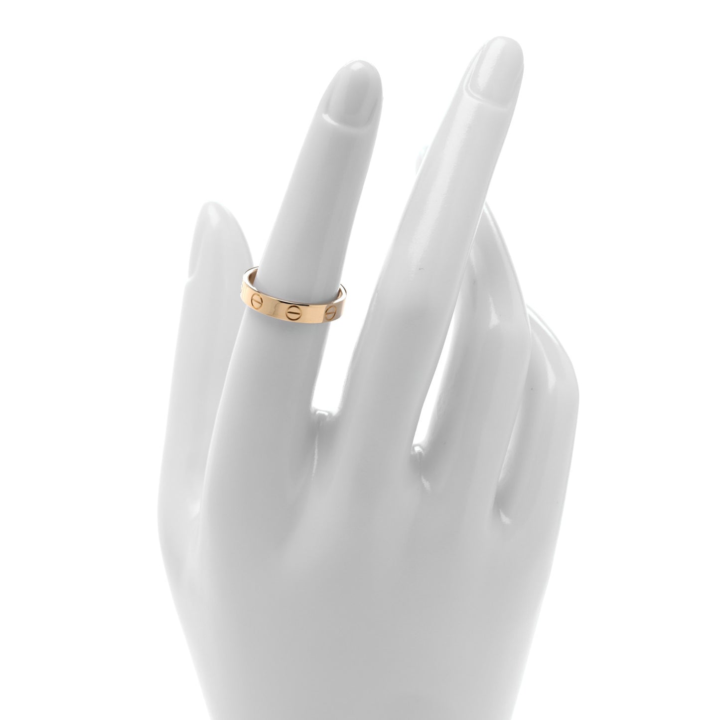 18K Yellow Gold 3.5mm LOVE Wedding Band Ring 52 6