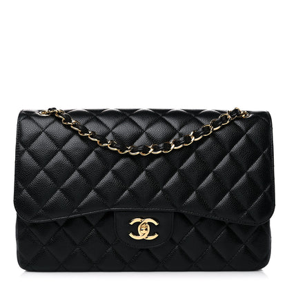Chanel Caviar Quilted Jumbo Double Flap Black 1 of 11