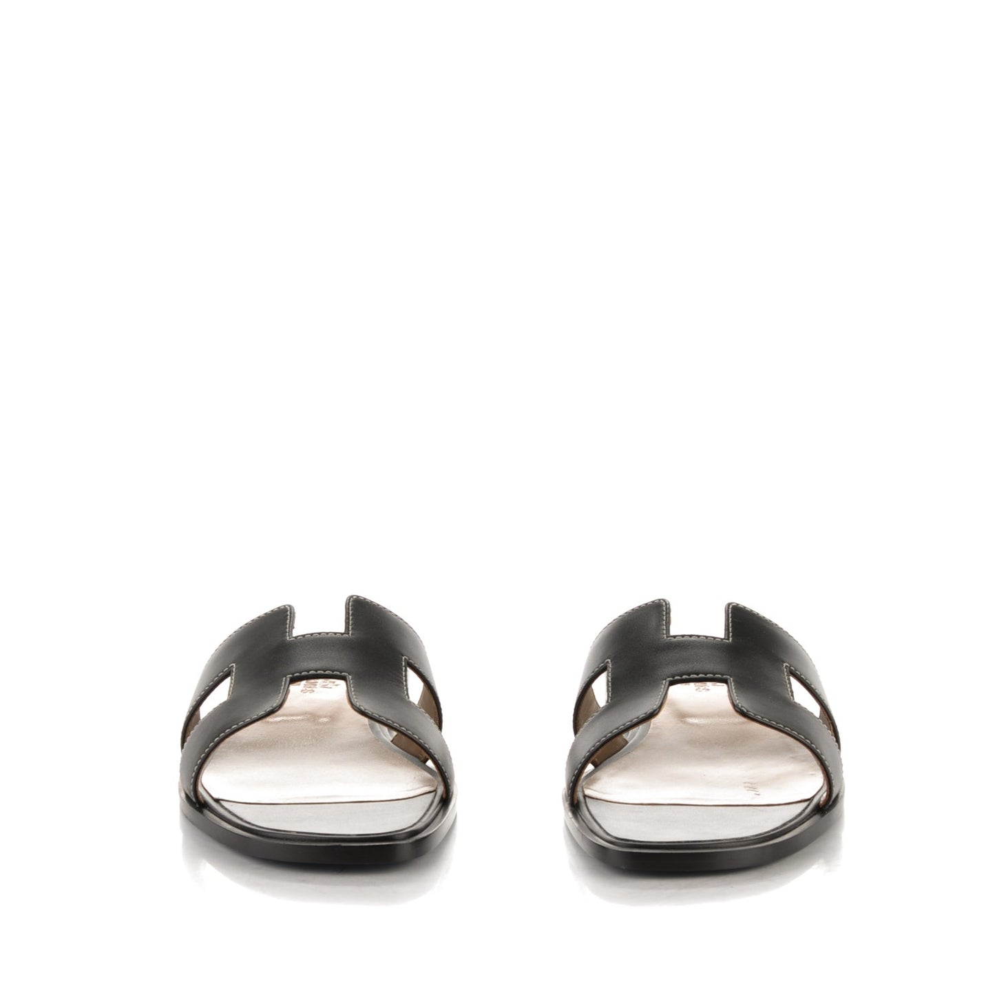 Box Calfskin Oran Sandals 38.5 Black