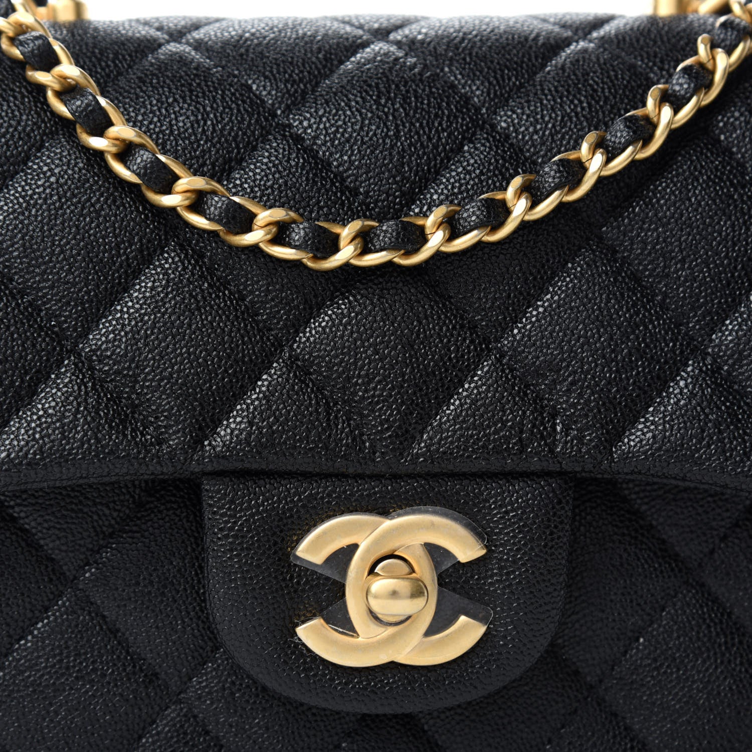 Chanel Caviar Quilted Mini Top Handle Rectangular Flap Black 11 of 11