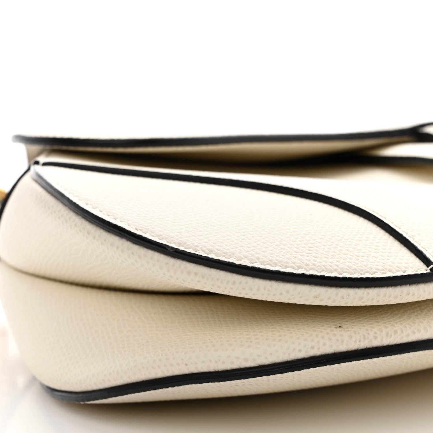 Christian Dior Grained Calfskin Saddle Bag White 9 of 13