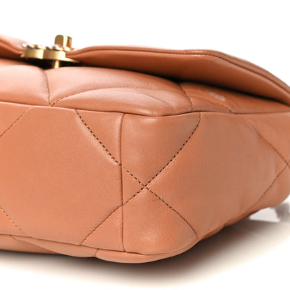 Chanel Lambskin Quilted Medium Chanel 19 Flap Brown 11 of 14