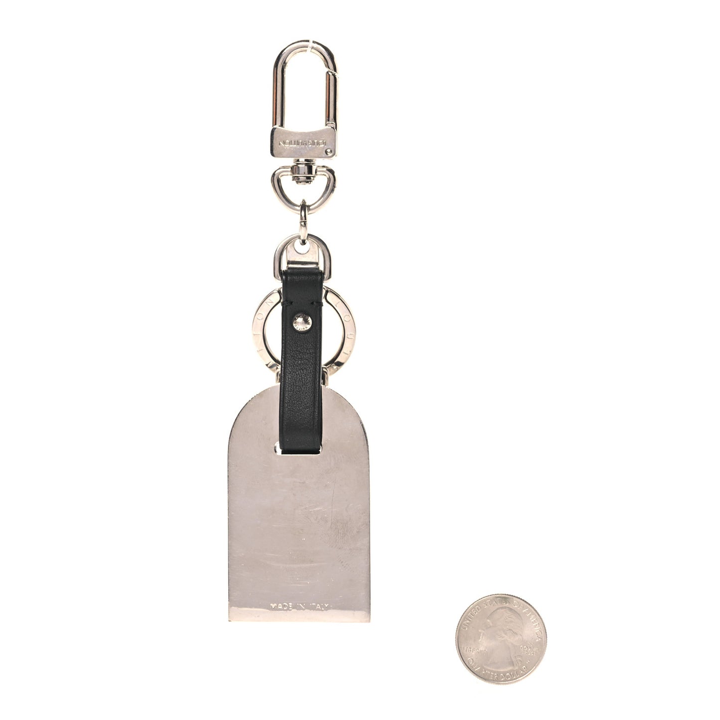 Metal Luggage Tag Key Holder Silver
