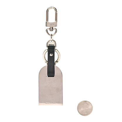 Louis Vuitton Metal Luggage Tag Key Holder Silver 2 of 5