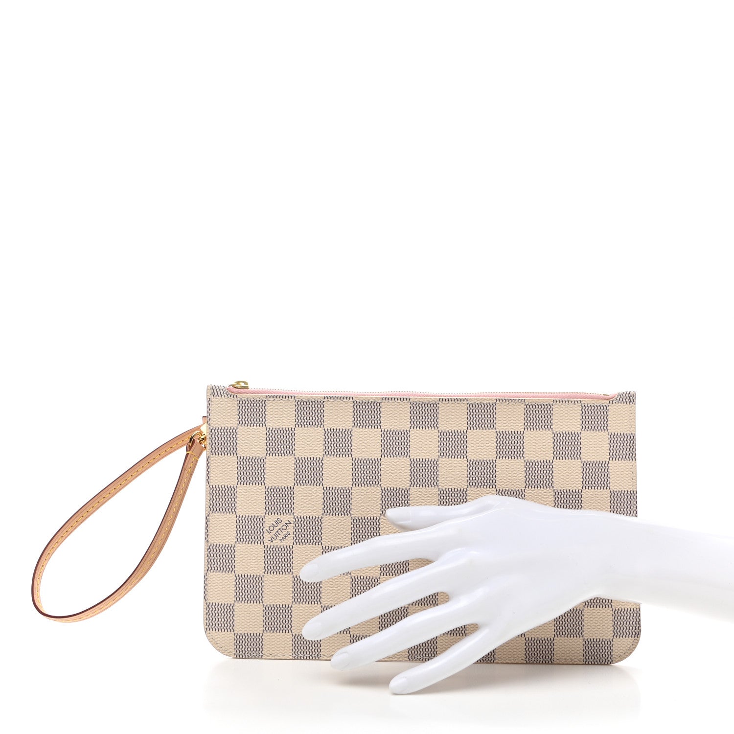Louis Vuitton Damier Azur Neverfull MM GM Pochette Rose Ballerine 2 of 7