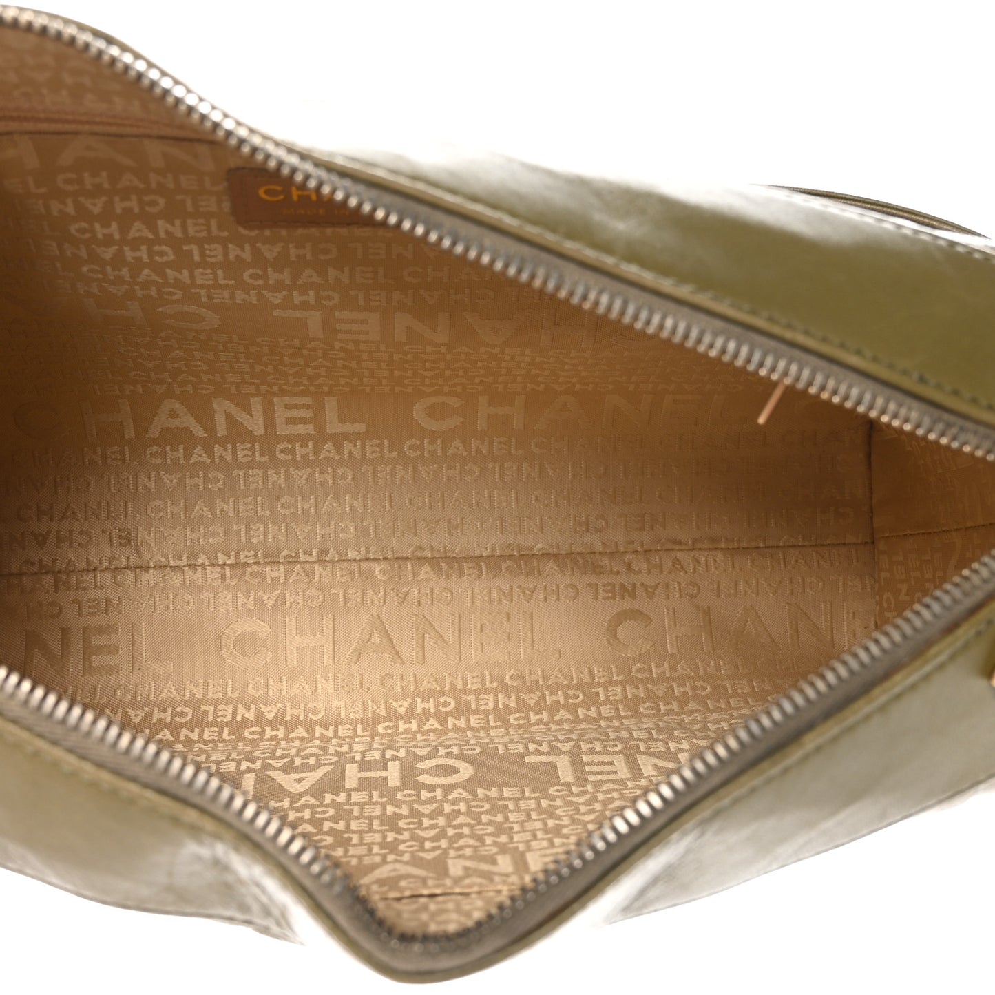 Lambskin Quilted Medium Chocolate Bar Shoulder Bag Beige