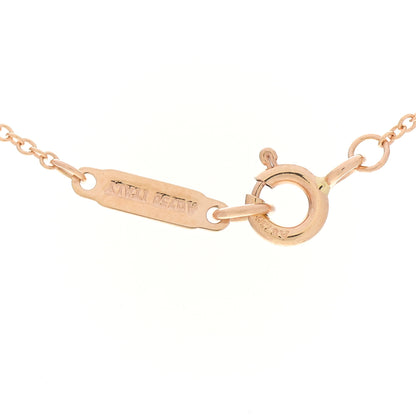 Tiffany 18K Rose Gold Diamond Fleur de Lis Key Bar Pendant Necklace 5 of 6