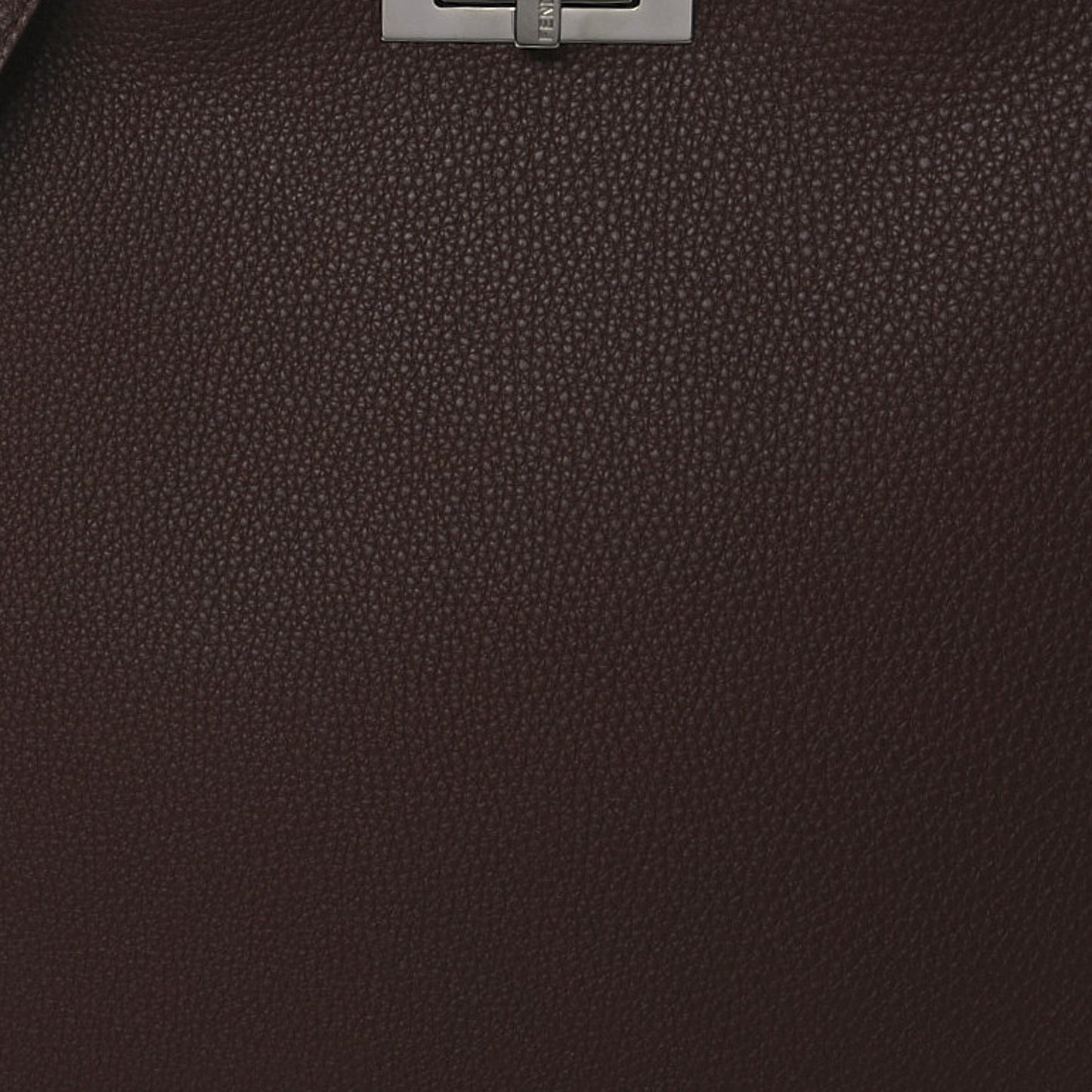 Cuoio Romano Vitello Cover Glazed Fabric Bi-Color FF 1974 Medium Peekaboo I SEE U Satchel Ghianda Saddler Tobacco Moro