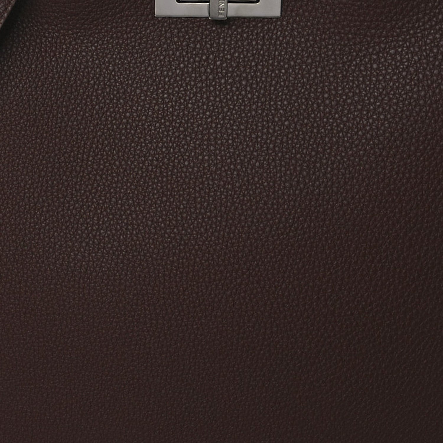 Fendi Cuoio Romano Vitello Cover Glazed Fabric Bi-Color FF 1974 Medium Peekaboo I SEE U Satchel Ghianda Saddler Tobacco Moro 7 of 9