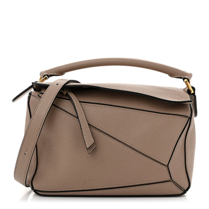 Loewe Grained Calfskin Small Puzzle Bag Sand 1 of 9