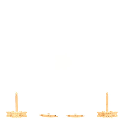 Van Cleef & Arpels 18K Yellow Gold Mother of Pearl Sweet Alhambra Earrings 3 of 4