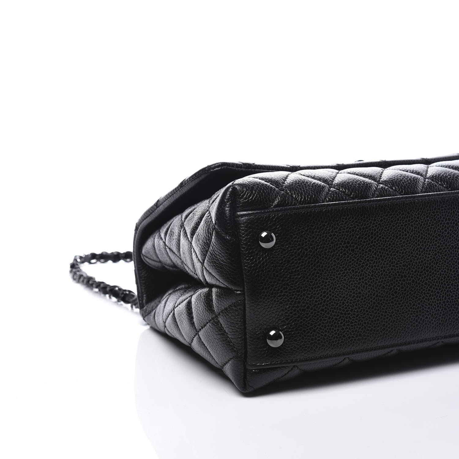 Chanel Caviar Quilted Small Coco Handle Flap So Black 5 of 10
