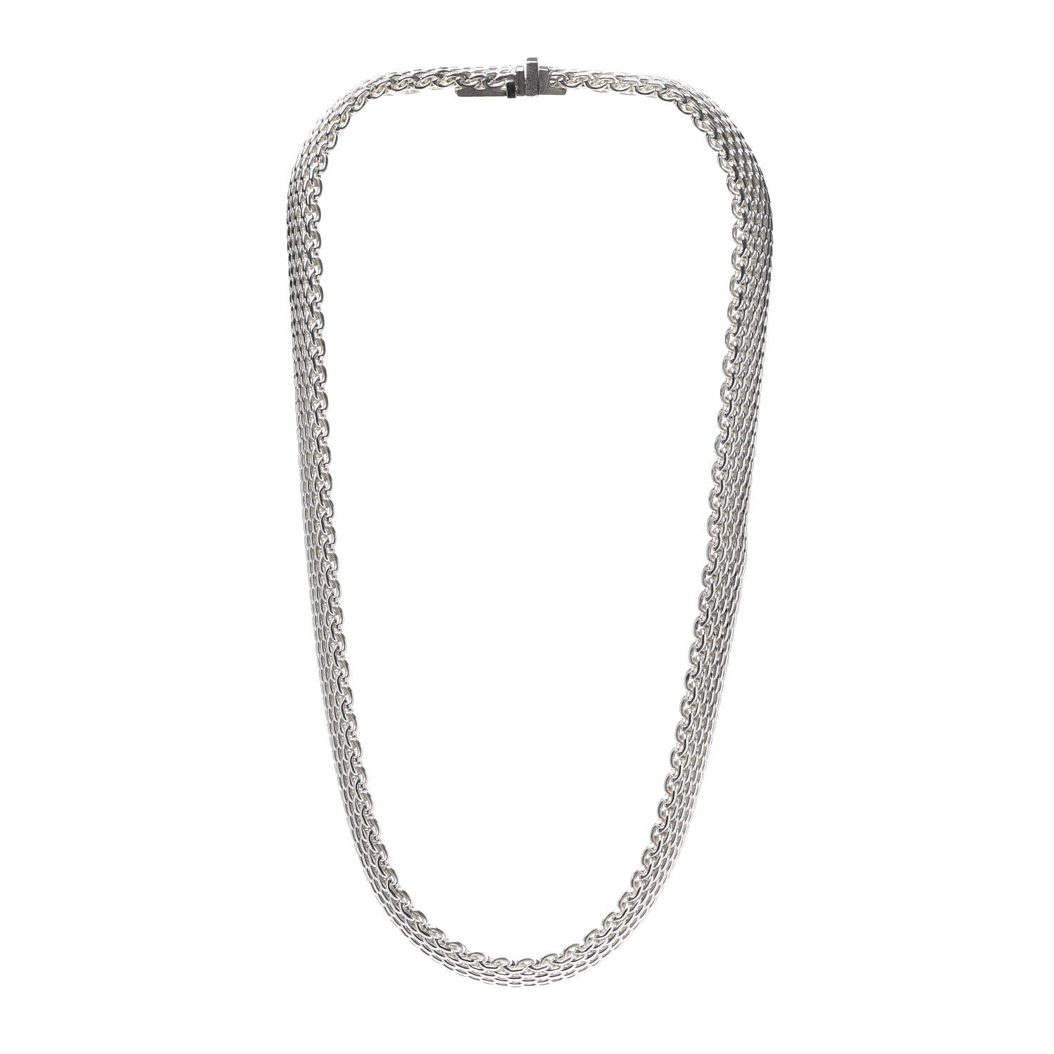 Tiffany Sterling Silver Somerset Mesh Necklace 3 of 5