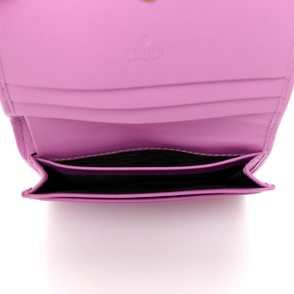 Gucci Calfskin Matelasse GG Marmont Card Case Candy Mousse 6 of 12