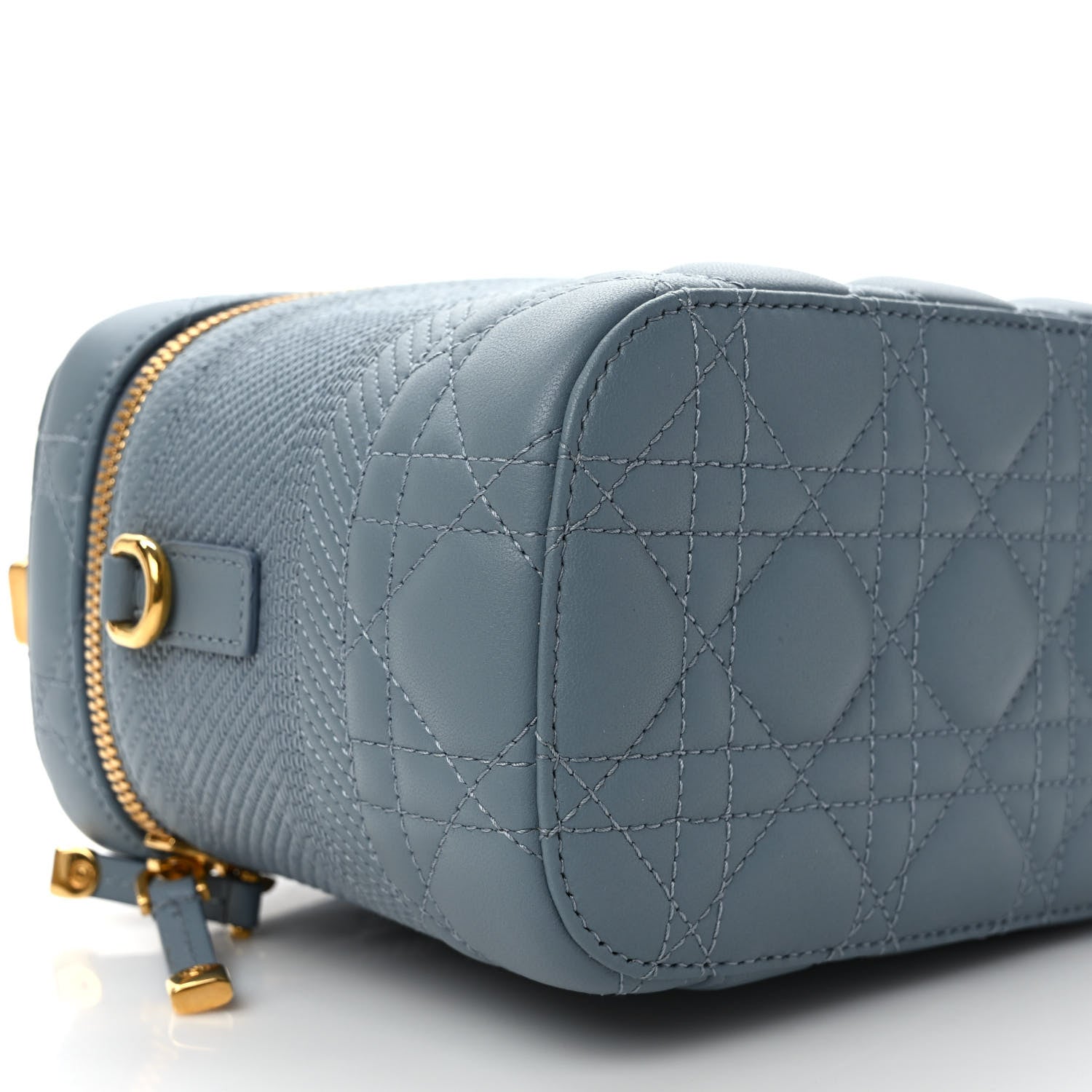 Christian Dior Lambskin Cannage Small Diortravel Vanity Case Cloud Blue 7 of 8