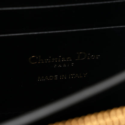 Christian Dior Lambskin Enamel Macrocannage Dioramour Mini Miss Caro Bag Black Red 6 of 9