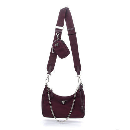 Prada Tessuto Nylon Re-Edition 2005 Shoulder Bag Granato 1 of 10