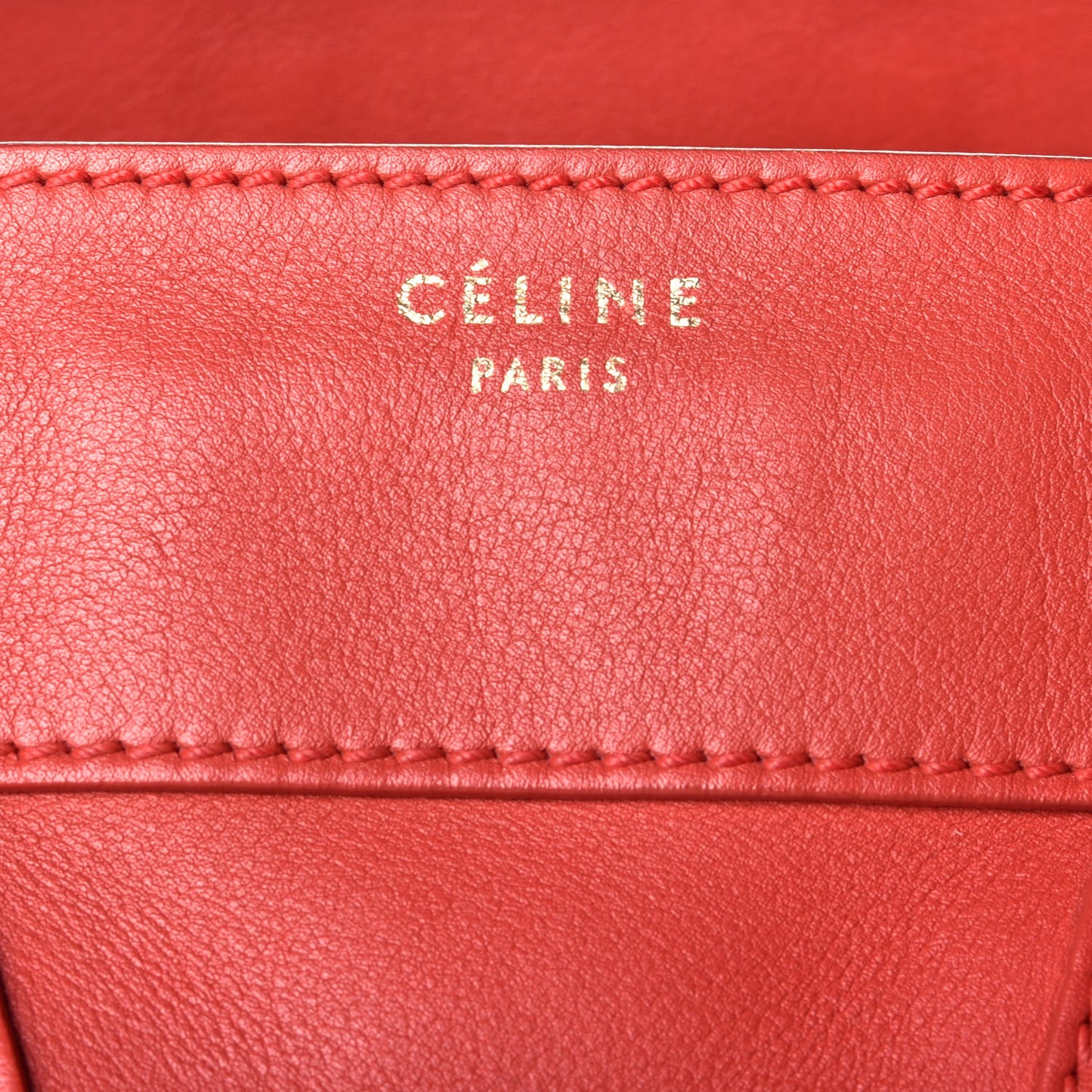 Calfskin Mini Luggage Red