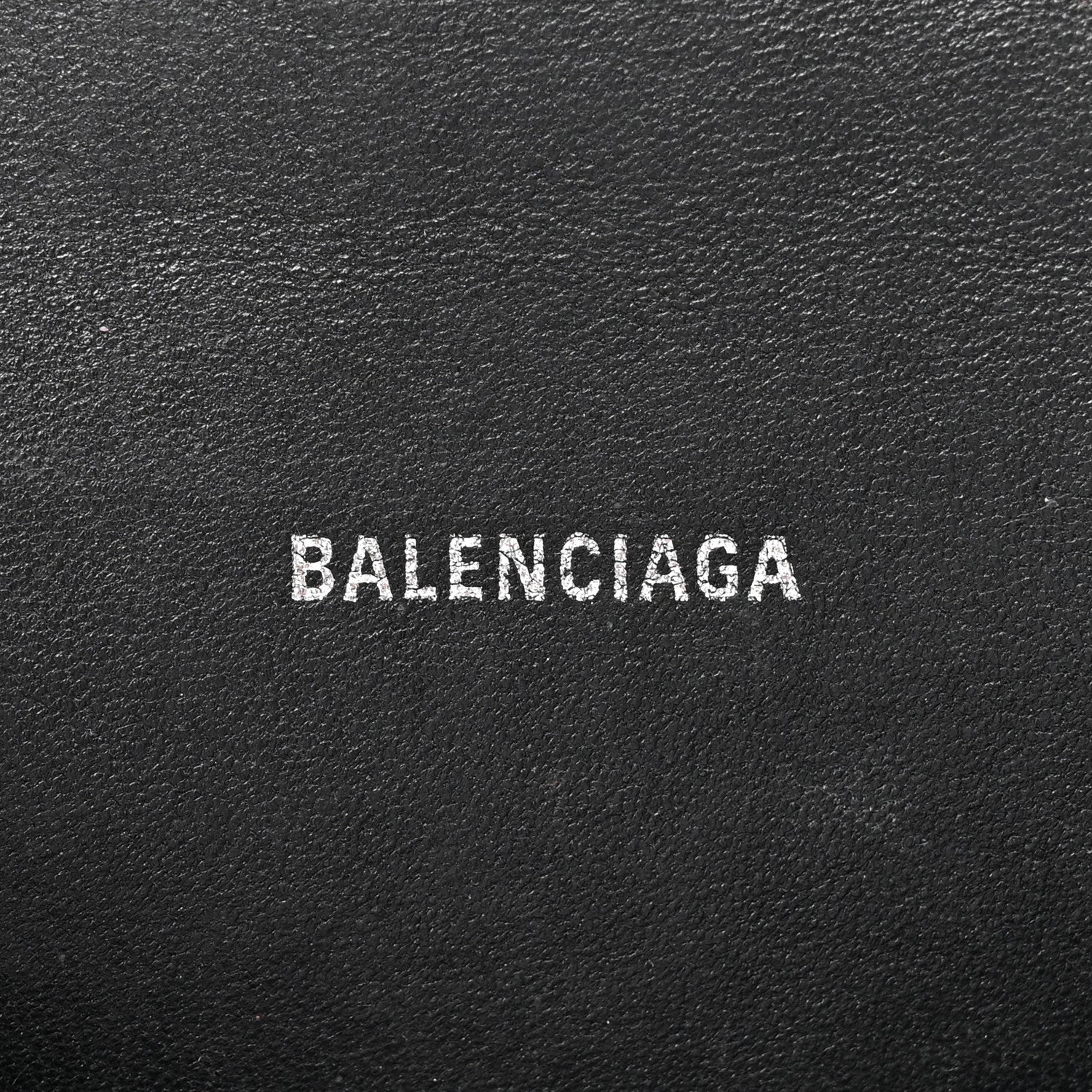 Balenciaga Shiny Calfskin Monochrome Crocodile Embossed Hourglass Top Handle Bag XS Black 6 of 17
