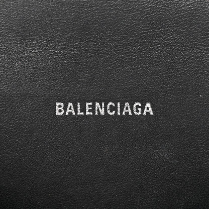 Balenciaga Shiny Calfskin Monochrome Crocodile Embossed Hourglass Top Handle Bag XS Black 6 of 17