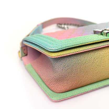 Chanel Caviar Quilted Medium Cuba Rainbow Boy Flap Multicolor 8 of 10