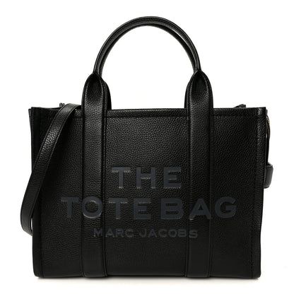 Marc Jacobs Grained Calfskin Medium The Tote Bag Black 1 of 11