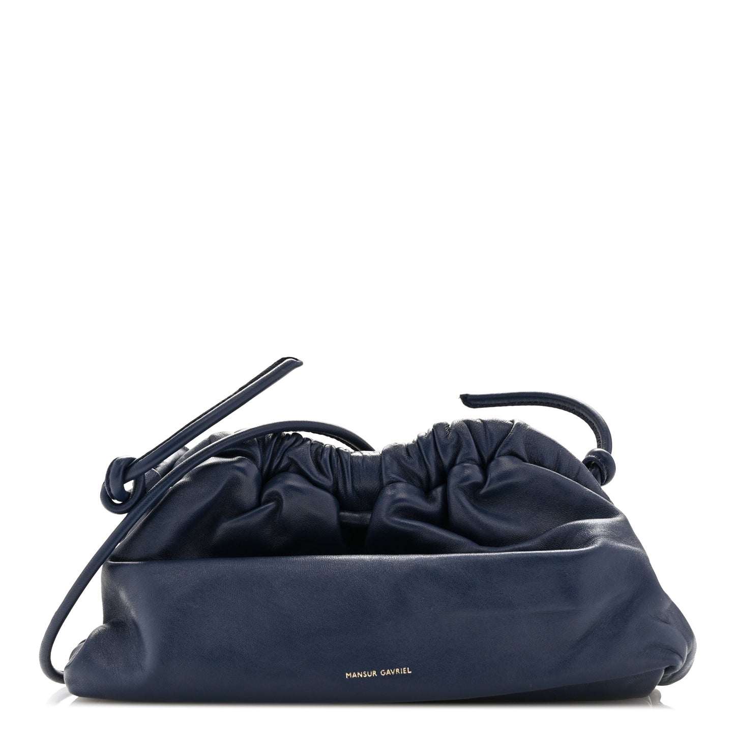 Lambskin Mini Cloud Clutch  Blue
