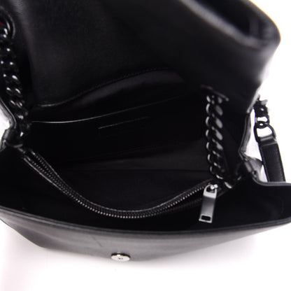 Saint Laurent Grain De Poudre Medium West Hollywood Monogram Fold-Over Black 5 of 10