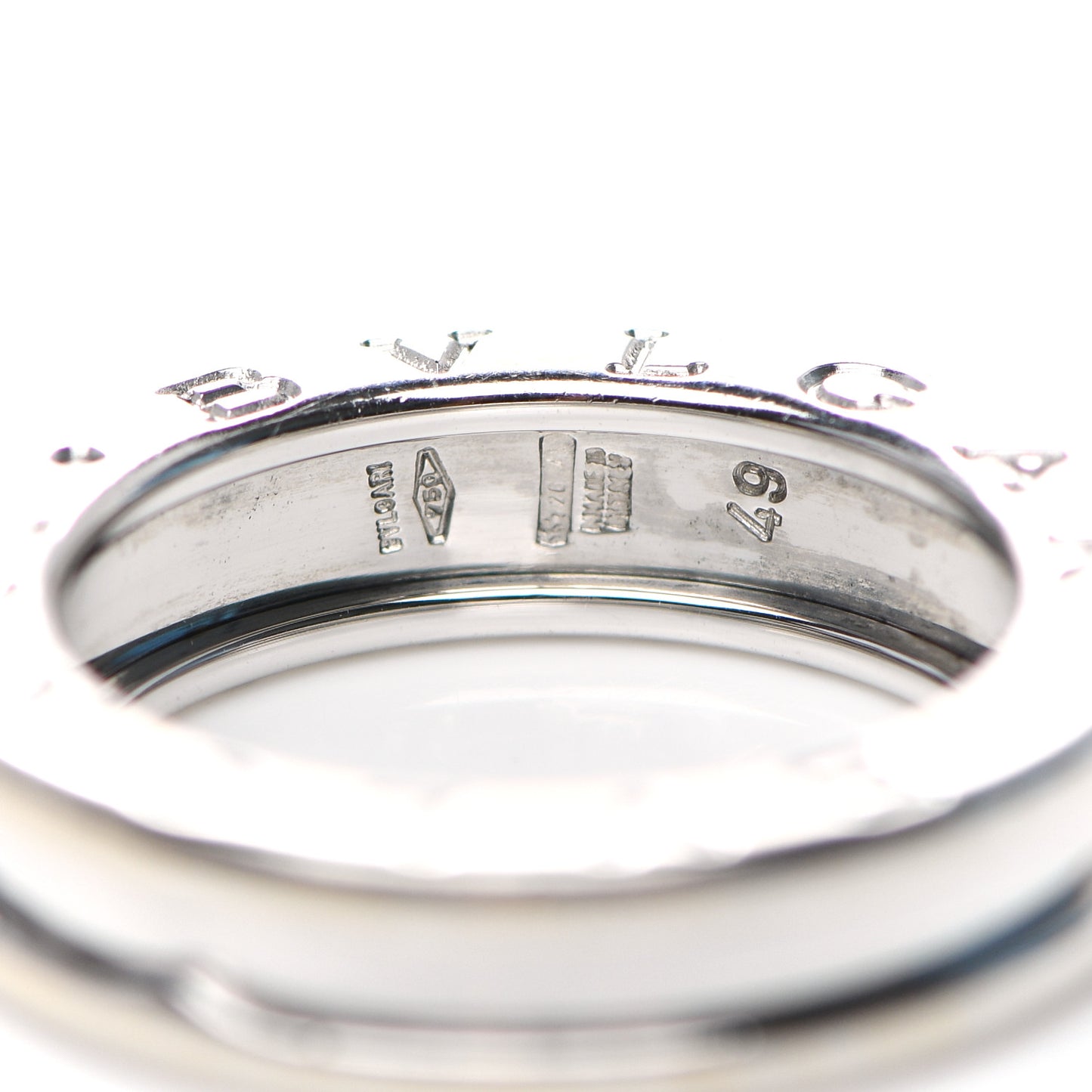 18K White Gold B.Zero1 One-Band Ring 49 4.75