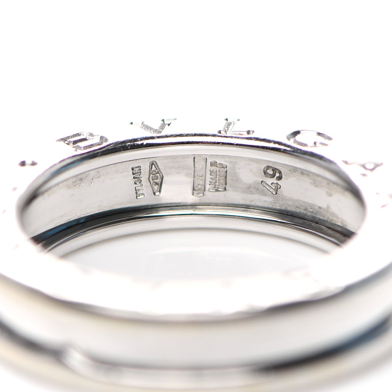 Bulgari 18K White Gold B.Zero1 One-Band Ring 49 4.75 5 of 6