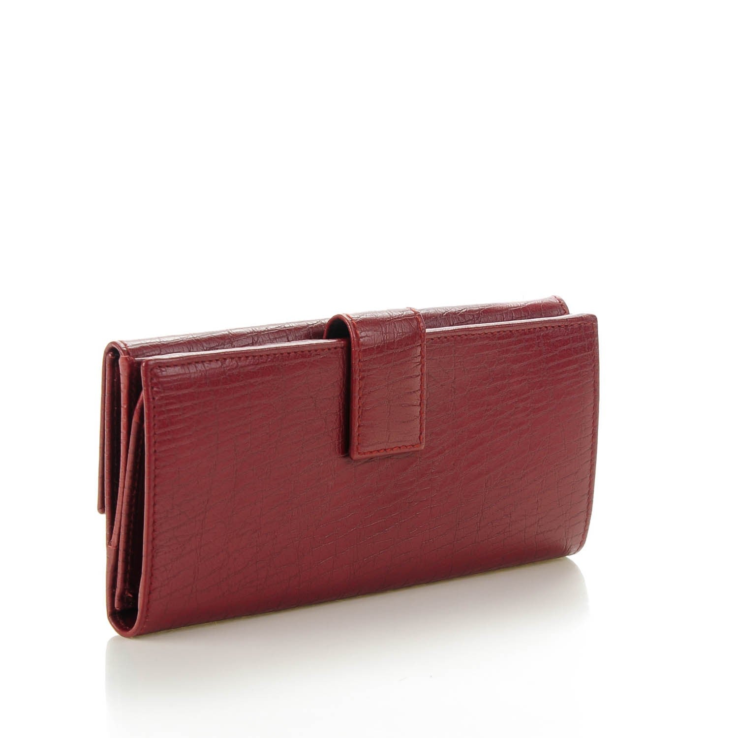 Gucci Calfskin Punch Continental Flap Wallet Red 3 of 6